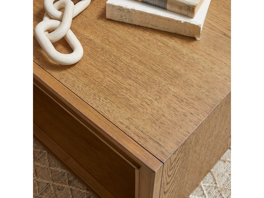 Waterfall Brown Rectangular Coffee Table with Casters - image 4