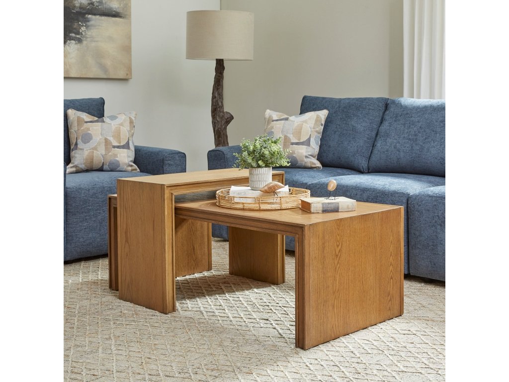 Waterfall Brown Rectangular Coffee Table - image 5