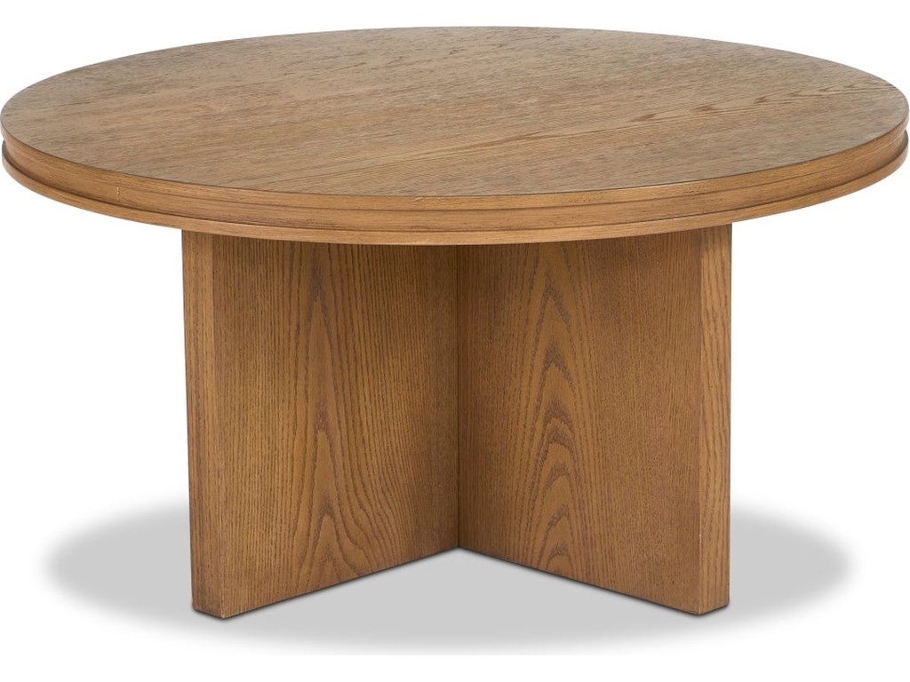 Waterfall Brown Round Coffee Table - main image