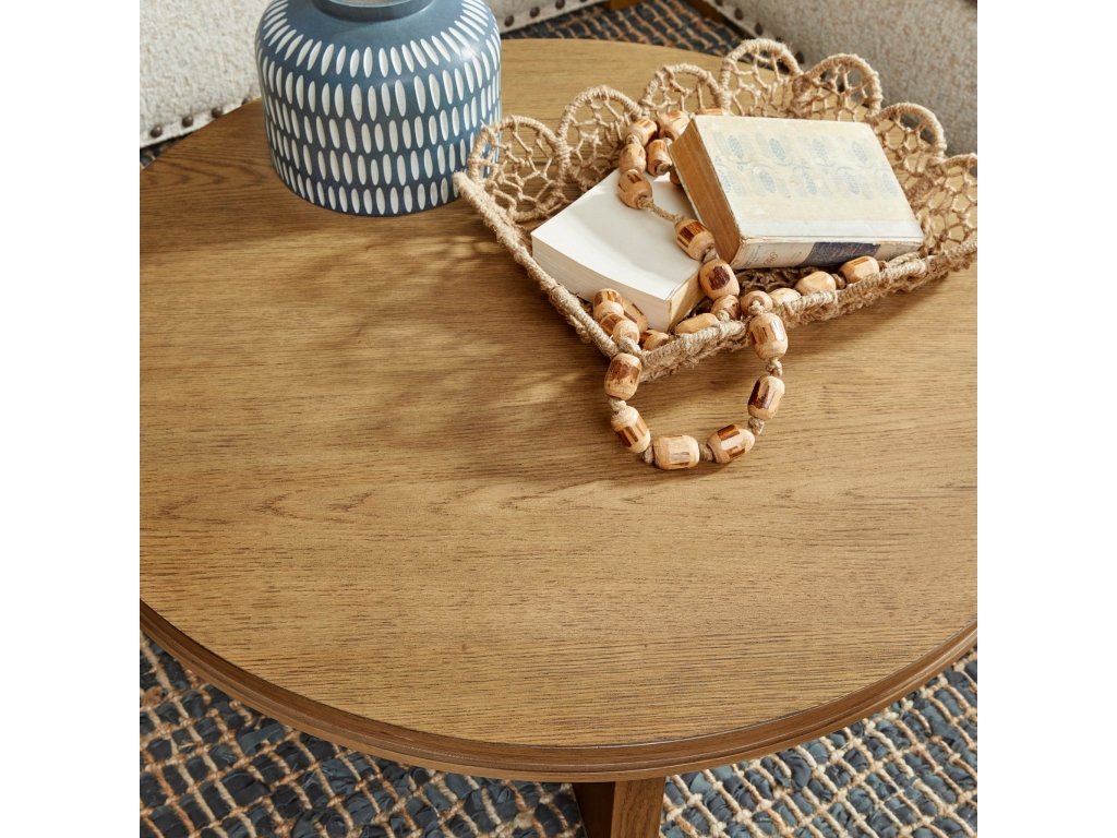 Waterfall Brown Round Coffee Table - image 2