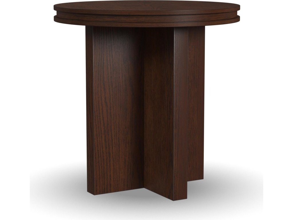 Waterfall Brown Round End Table - main image