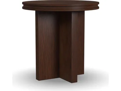 Waterfall Brown Round End Table