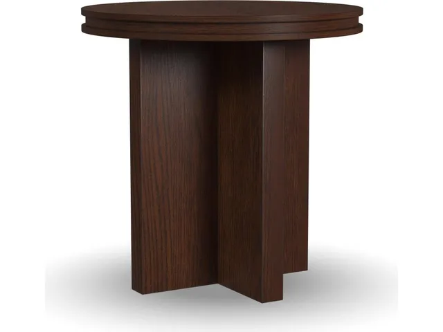 Waterfall Brown Round End Table