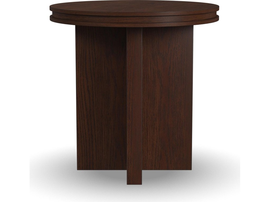 Waterfall Brown Round End Table - image 2