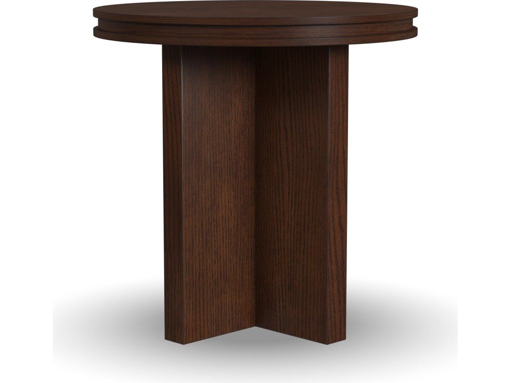 Waterfall Brown Round End Table - image 3