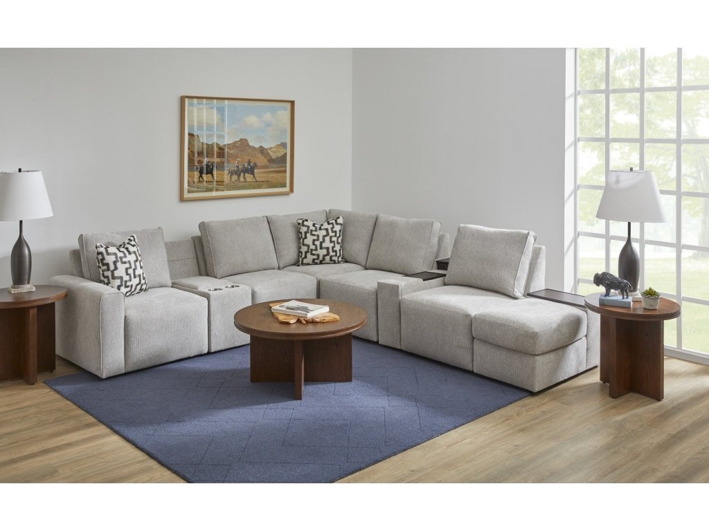 Waterfall Brown Round End Table - image 6