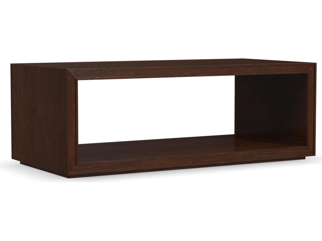 Waterfall Brown Rectangular Coffee Table with Casters - main image