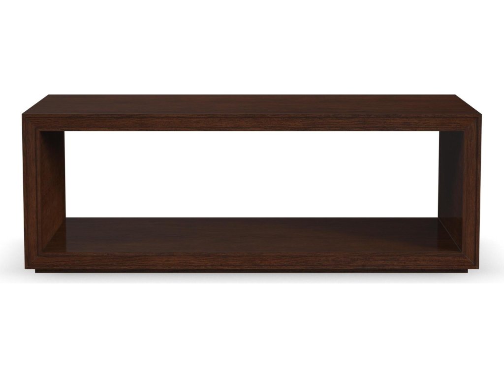 Waterfall Brown Rectangular Coffee Table with Casters - image 2