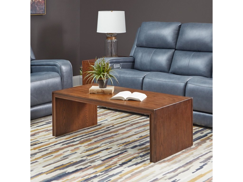 Waterfall Brown Rectangular Coffee Table - image 1