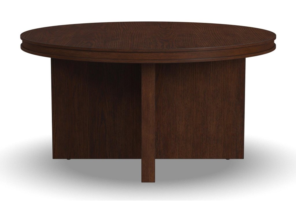 Waterfall Brown Round Coffee Table - image 2