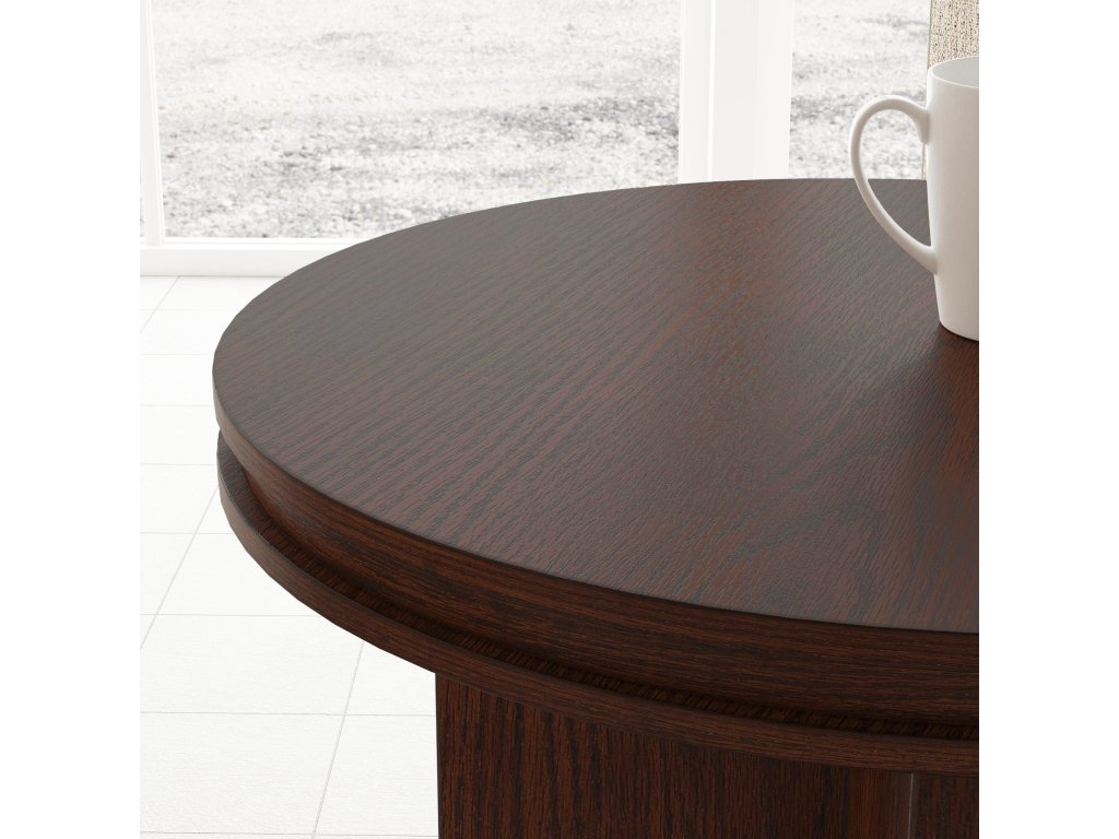 Waterfall Brown Round Coffee Table - image 3