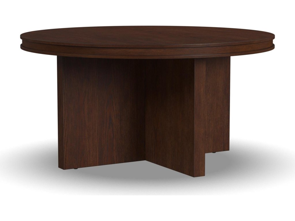 Waterfall Brown Round Coffee Table - image 6