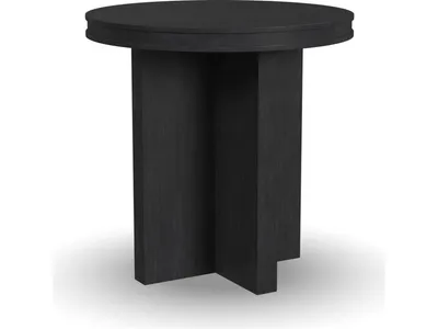Waterfall Black Round End Table