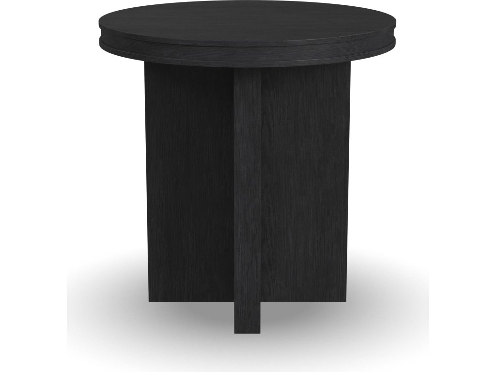 Waterfall Black Round End Table - image 2