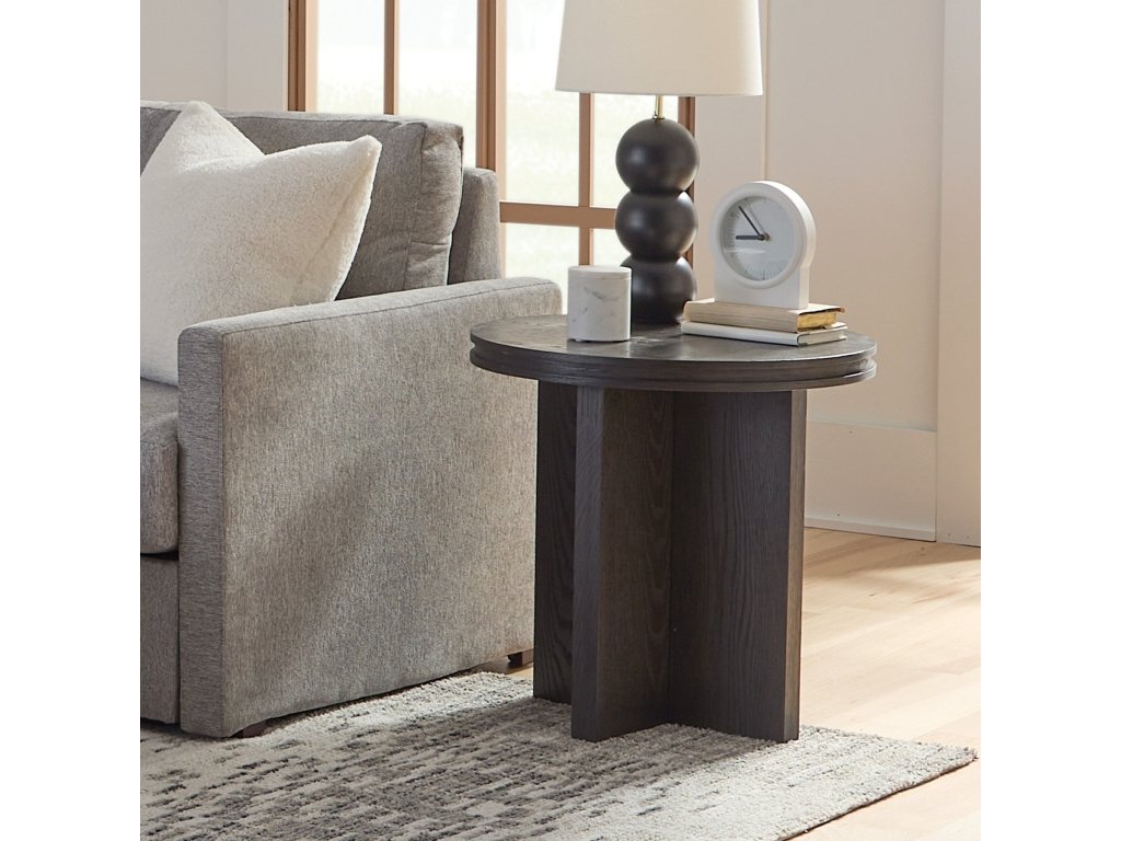 Waterfall Black Round End Table - image 4