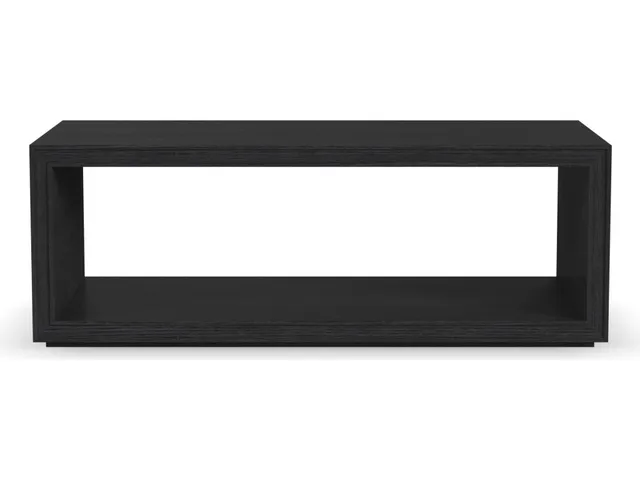 Waterfall Black Rectangular Coffee Table with Casters - Alternative View