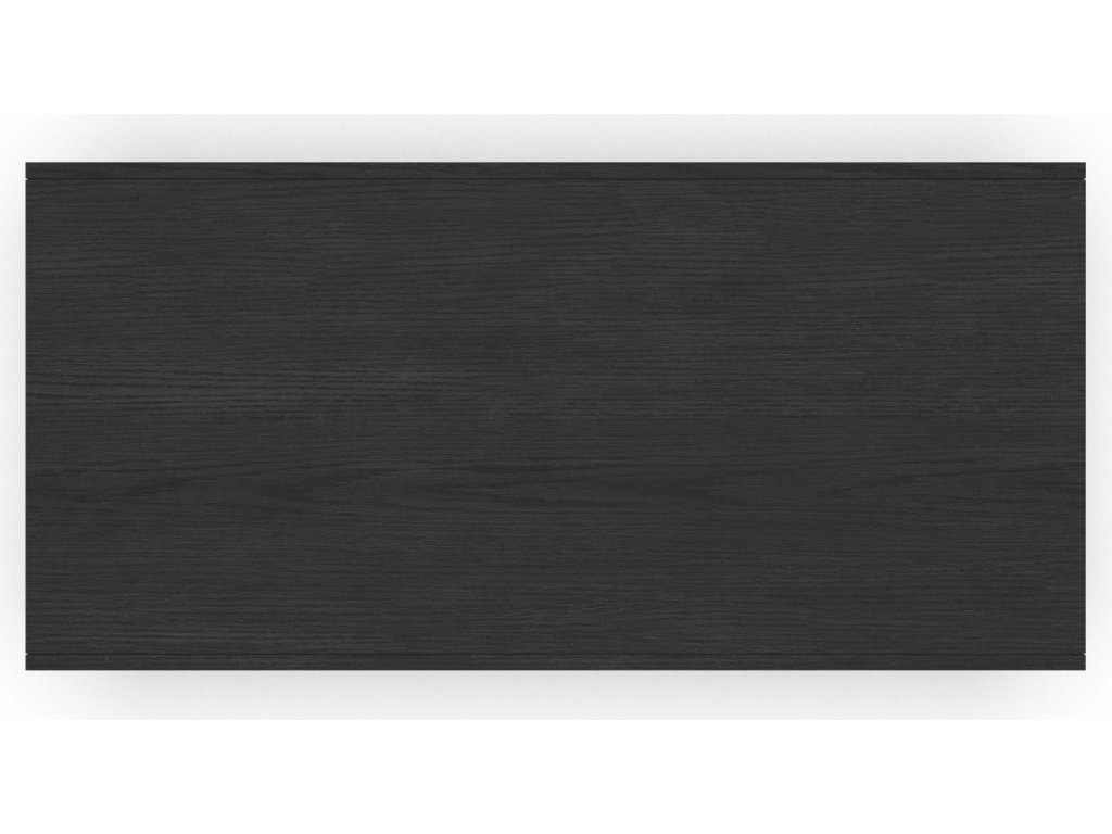 Waterfall Black Rectangular Coffee Table with Casters - image 3