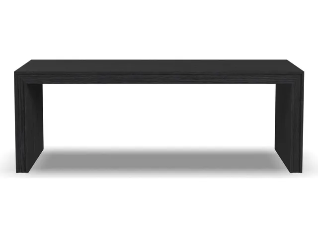 Waterfall Black Rectangular Coffee Table