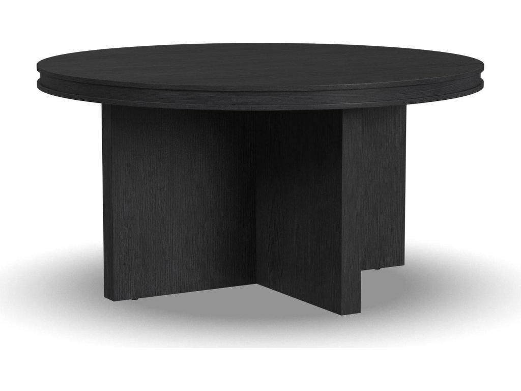 Waterfall Black Round Coffee Table - main image