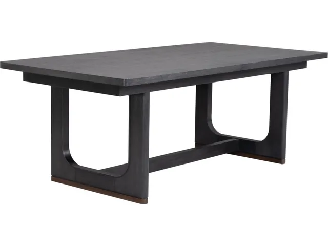 Waterfall Black Rectangular Dining Table