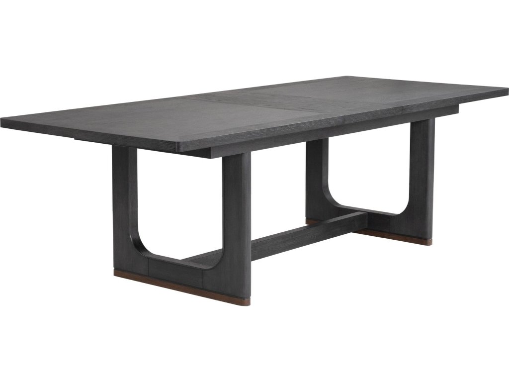 Waterfall Black Rectangular Dining Table - image 10