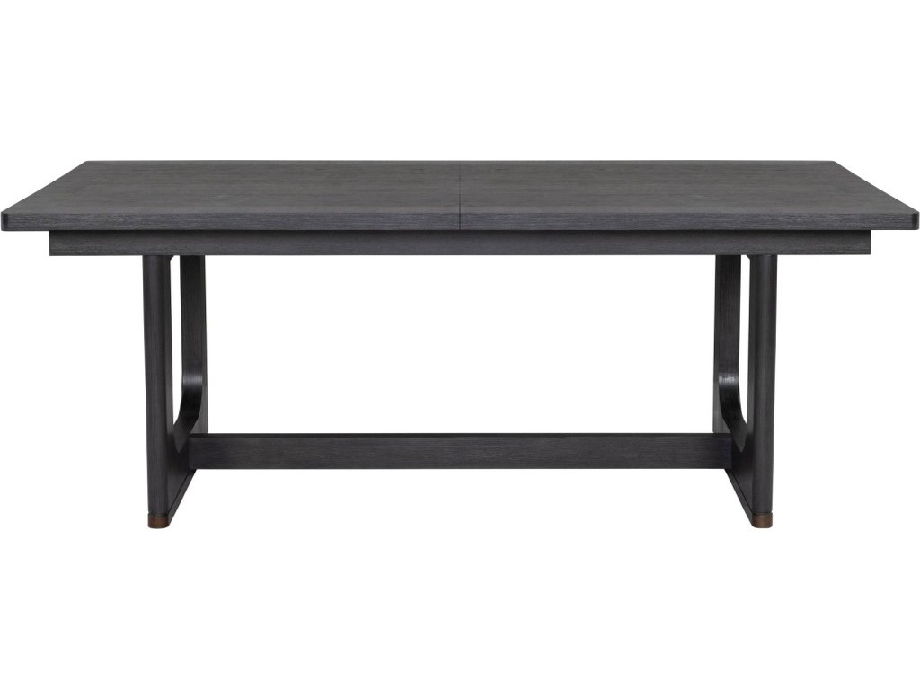 Waterfall Black Rectangular Dining Table - image 2