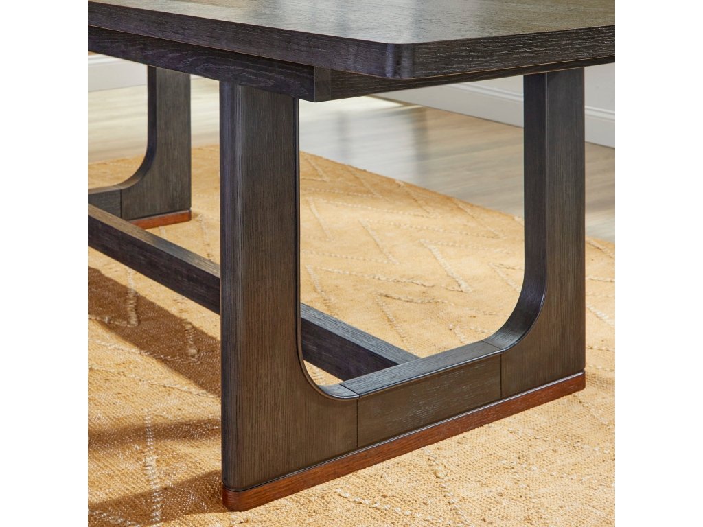 Waterfall Black Rectangular Dining Table - image 5