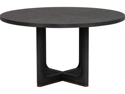 Waterfall Black Round Dining Table