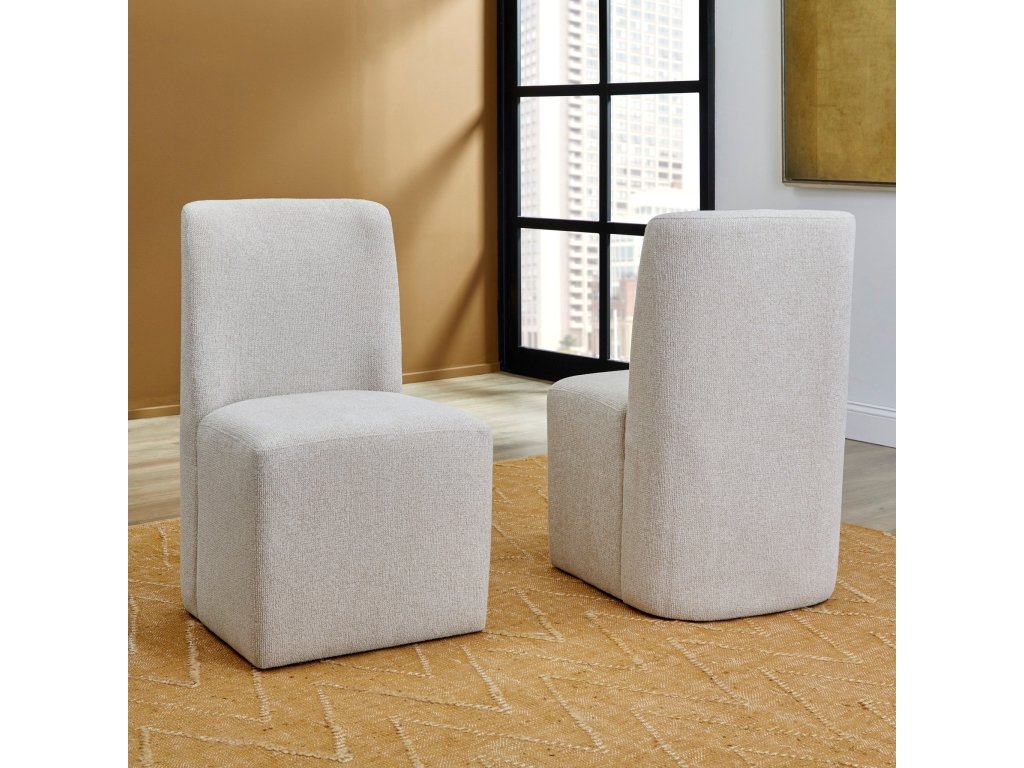 Waterfall Off-White Upholstered Dining Chair - image 1