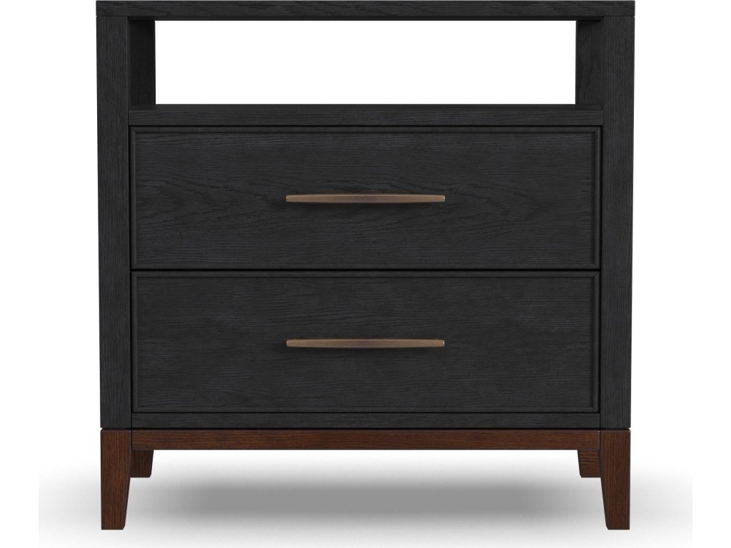 Waterfall Black Nightstand - image 2