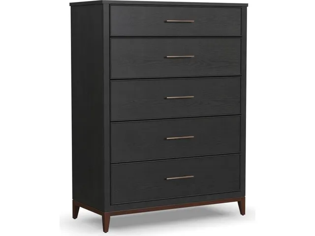 Waterfall Black Drawer Chest
