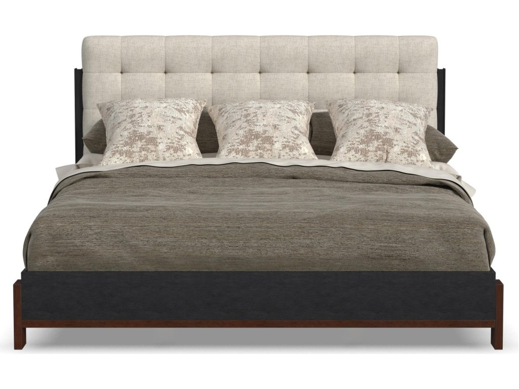 Waterfall Black King Upholstered Bed - image 2
