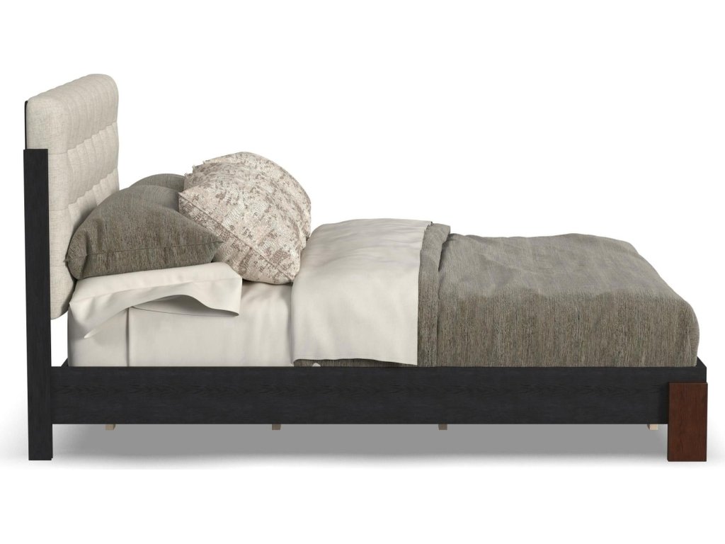 Waterfall Black King Upholstered Bed - image 3