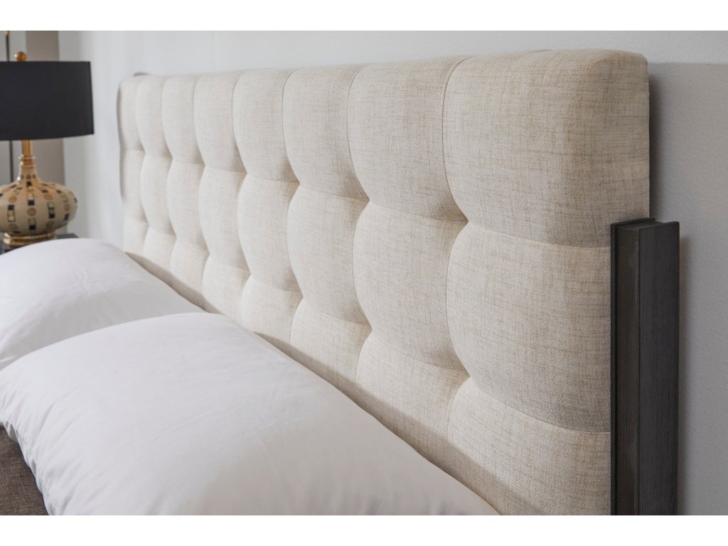 Waterfall Black Queen Upholstered Bed - image 6