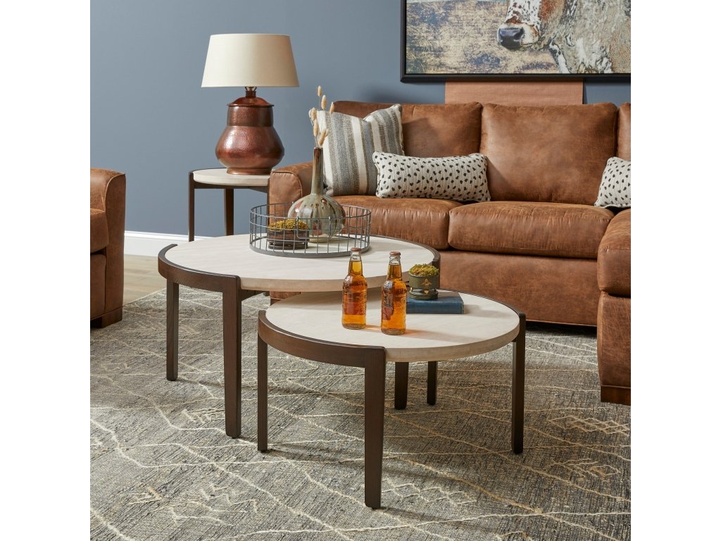 Palette Brown Round Coffee Table - image 4