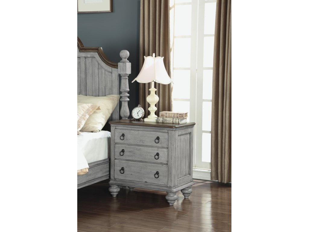 Plymouth Gray Nightstand - image 1
