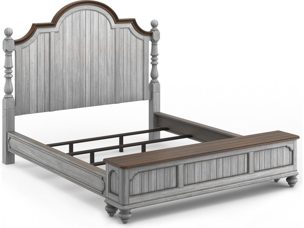 Plymouth Gray King Storage Bed - main image