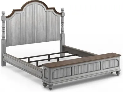 Plymouth Gray King Storage Bed