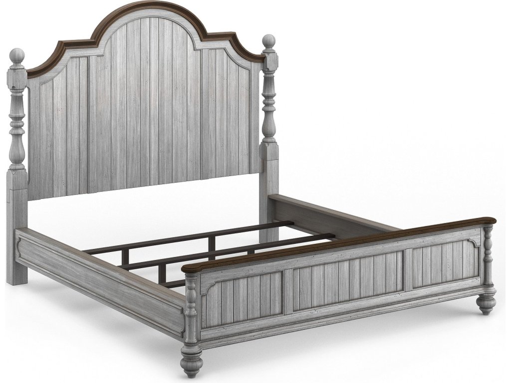 Plymouth Gray King Poster Bed - main image