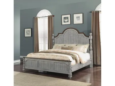 Plymouth Gray King Poster Bed - Alternative View