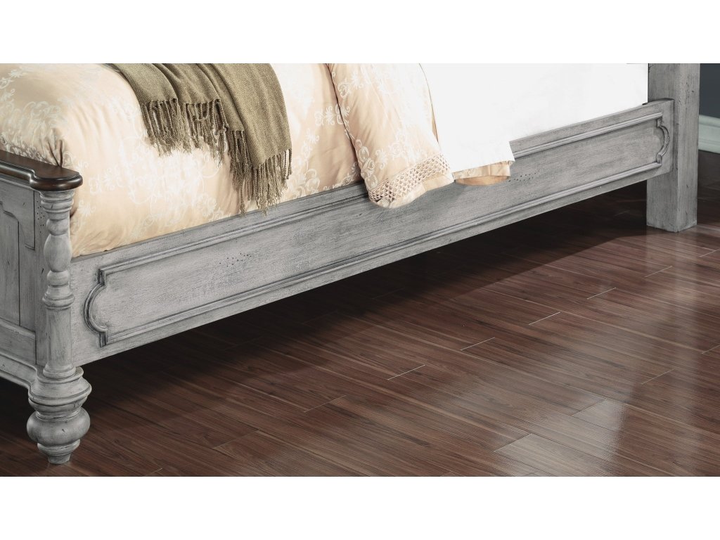 Plymouth Gray King Poster Bed - image 3