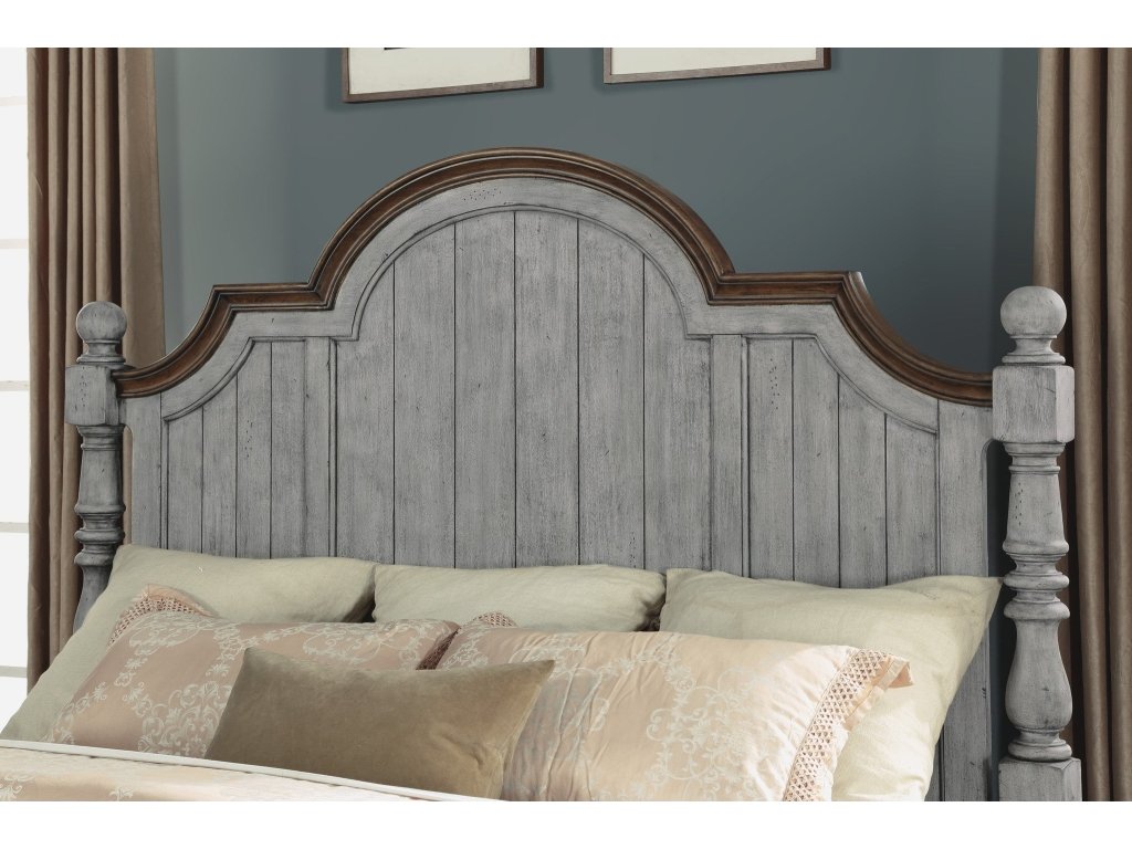 Plymouth Gray King Poster Bed - image 4