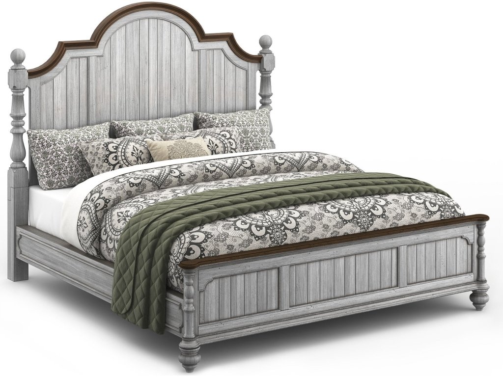 Plymouth Gray King Poster Bed - image 5