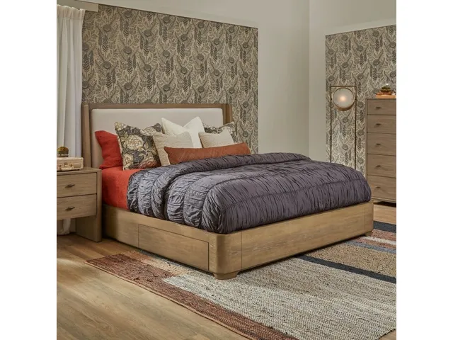 Normandy King Upholstered Storage Bed - Alternative View