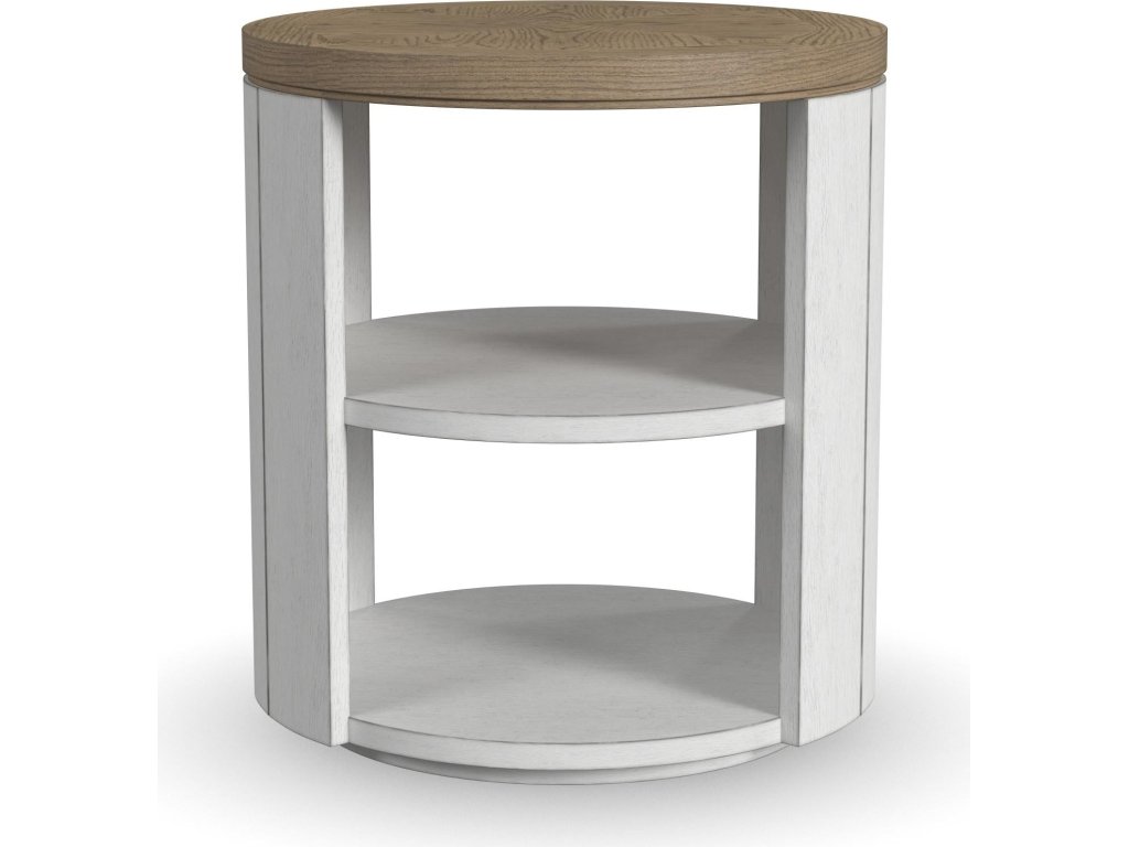 Melody White Round End Table - image 2