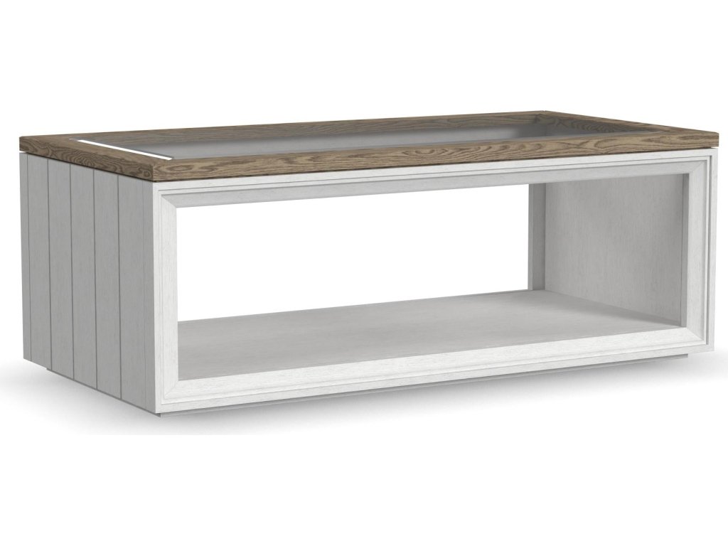 Melody White Rectangular Coffee Table with Casters - main image