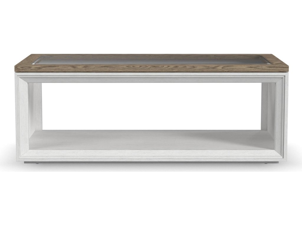 Melody White Rectangular Coffee Table with Casters - image 2