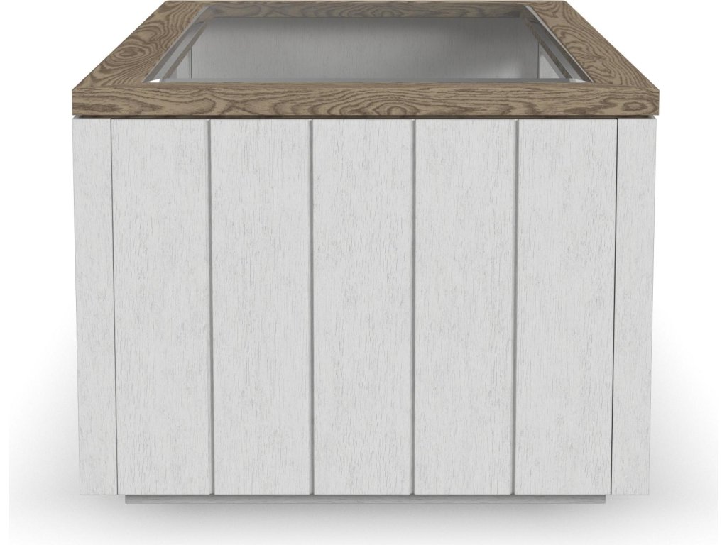 Melody White Rectangular Coffee Table with Casters - image 3