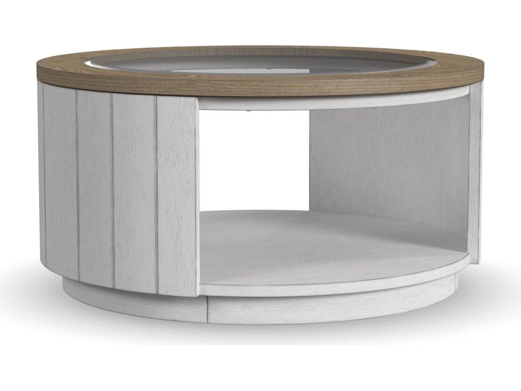 Melody White Round Coffee Table with Casters - main image