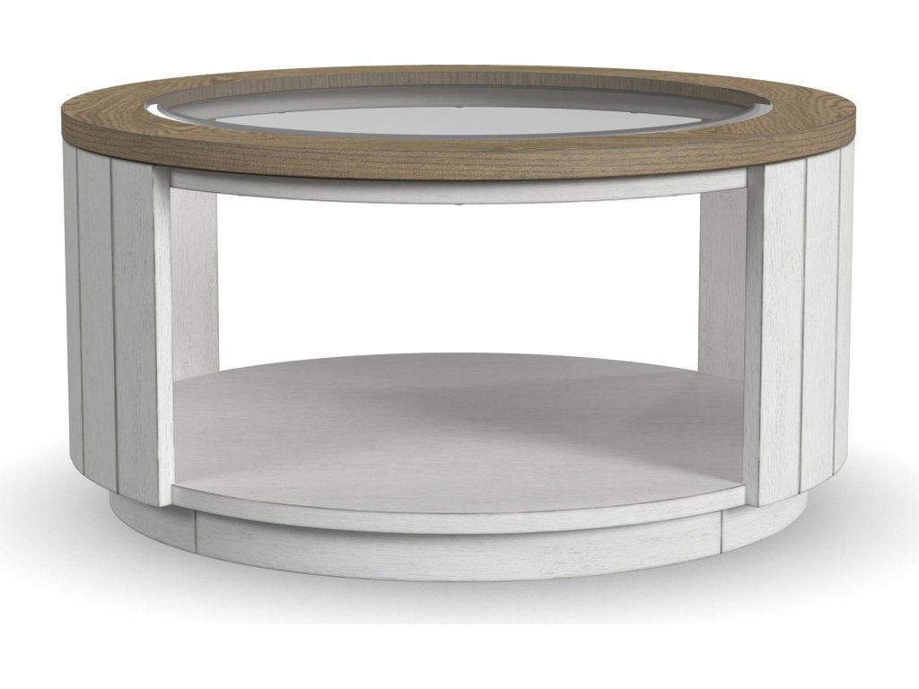 Melody White Round Coffee Table with Casters - image 2